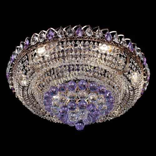 Люстра Кольцо пирамида шар 40 мм фиолетовая в Магнитогорске Гусь Хрустальный