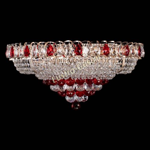 Люстра Кольцо пирамида шар 40 мм красная в Магнитогорске Гусь Хрустальный
