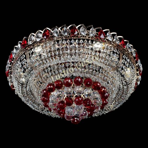 Люстра Кольцо пирамида шар 40 мм красная в Магнитогорске Гусь Хрустальный