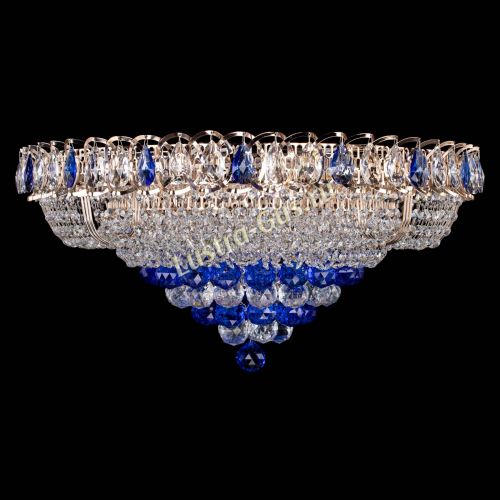 Люстра Кольцо пирамида шар 40 мм синяя в Магнитогорске Гусь Хрустальный