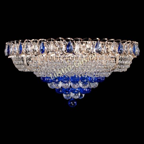 Люстра Кольцо пирамида шар 40 мм синяя в Магнитогорске Гусь Хрустальный