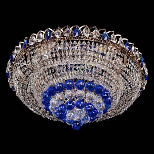 Люстра Кольцо пирамида шар 40 мм синяя в Магнитогорске Гусь Хрустальный