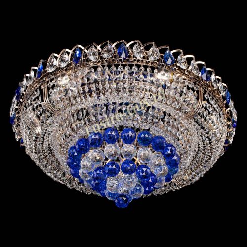 Люстра Кольцо пирамида шар 40 мм синяя в Магнитогорске Гусь Хрустальный