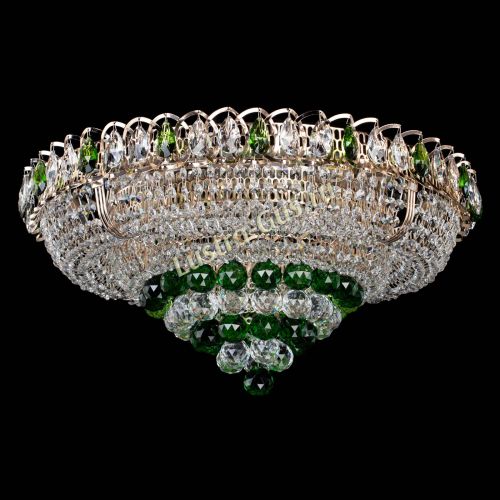 Люстра Кольцо пирамида шар 40 мм зеленая в Магнитогорске Гусь Хрустальный