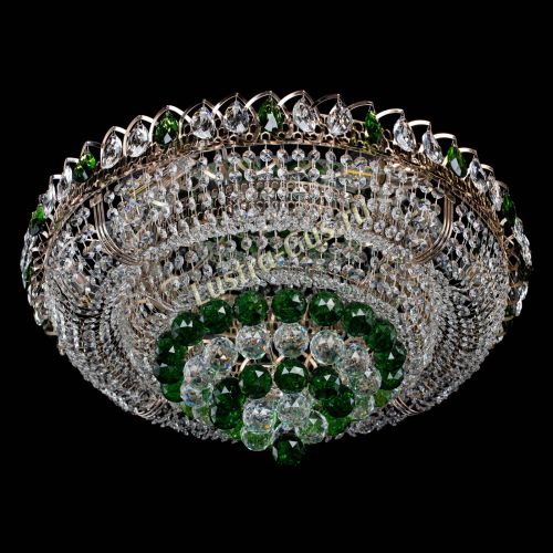 Люстра Кольцо пирамида шар 40 мм зеленая в Магнитогорске Гусь Хрустальный