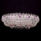 Люстра Кольцо Снежинка розовая, диаметр 500 мм, цвет серебро, Люстры Гусь Хрустальный Люстра Кольцо Снежинка розовая, диаметр 500 мм, цвет серебро, Люстры Гусь Хрустальный