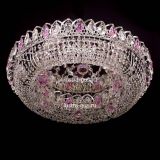 Люстра Кольцо Снежинка розовая, диаметр 500 мм, цвет серебро, Люстры Гусь Хрустальный Люстра Кольцо Снежинка розовая, диаметр 500 мм, цвет серебро, Люстры Гусь Хрустальный