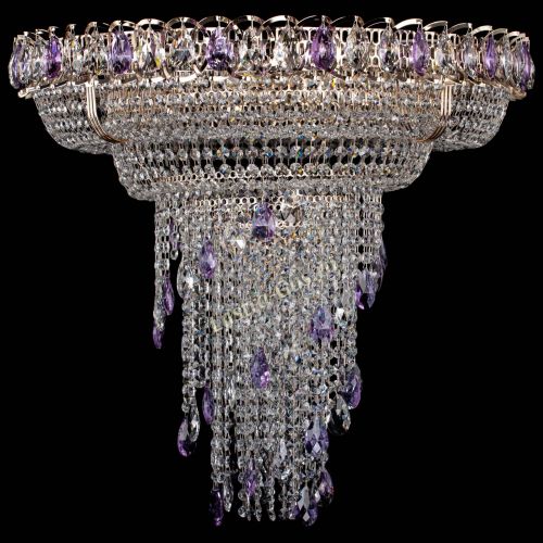 Люстра Кольцо №10 фиолетовая в Магнитогорске Гусь Хрустальный