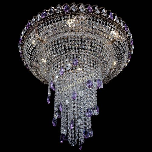 Люстра Кольцо №10 фиолетовая в Магнитогорске Гусь Хрустальный