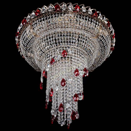 Люстра Кольцо №10 красная в Магнитогорске Гусь Хрустальный