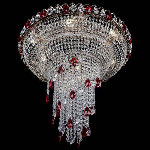 Люстра Кольцо №10 красная в Магнитогорске Гусь Хрустальный