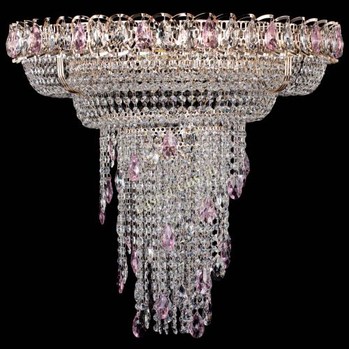 Люстра Кольцо №10 розовая в Магнитогорске Гусь Хрустальный