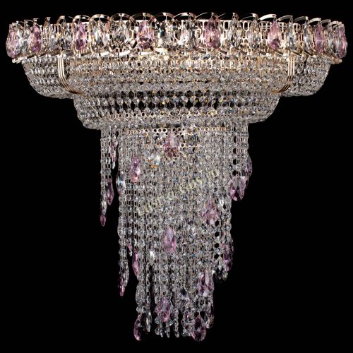 Люстра Кольцо №10 розовая в Магнитогорске Гусь Хрустальный