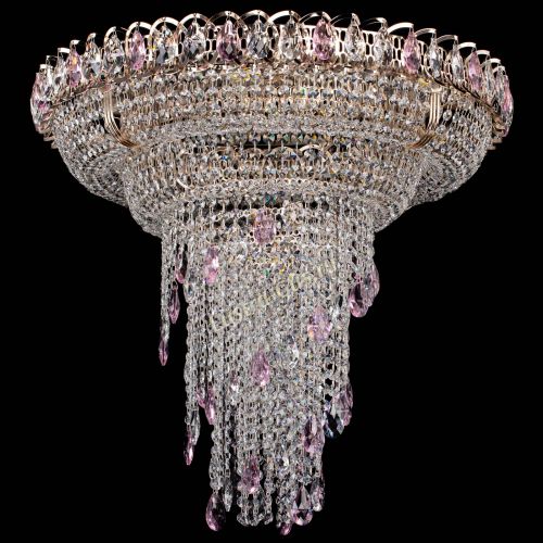 Люстра Кольцо №10 розовая в Магнитогорске Гусь Хрустальный