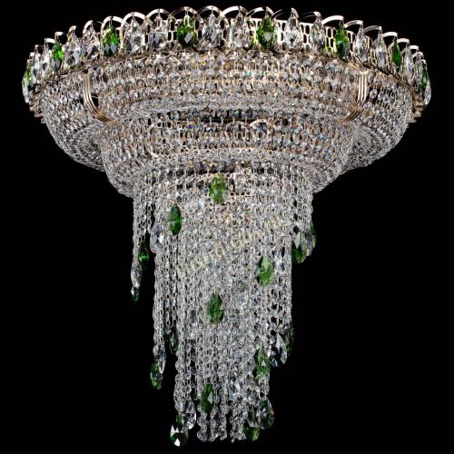 Люстра Кольцо №10 зеленая в Магнитогорске Гусь Хрустальный