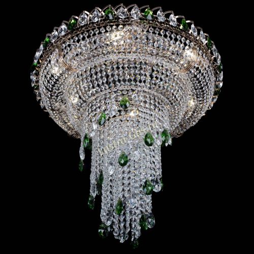 Люстра Кольцо №10 зеленая в Магнитогорске Гусь Хрустальный