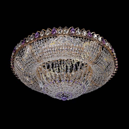 Люстра Кольцо Классика фиолетовая 800 мм в Магнитогорске Гусь Хрустальный