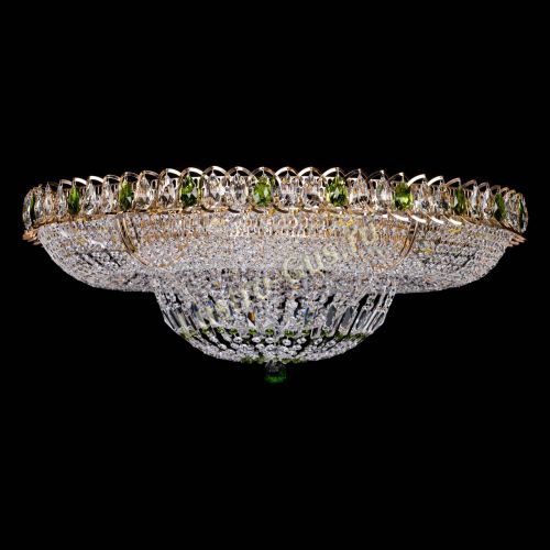 Люстра Кольцо Классика зеленое 800 мм  в Магнитогорске Гусь Хрустальный