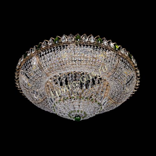 Люстра Кольцо Классика зеленое 800 мм  в Магнитогорске Гусь Хрустальный