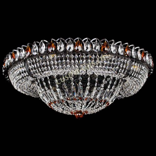 Люстра Кольцо Классика №8 Черная с чайными подвесками в Магнитогорске Люстра Кольцо Классика №8 Черная с чайными подвесками в Магнитогорске