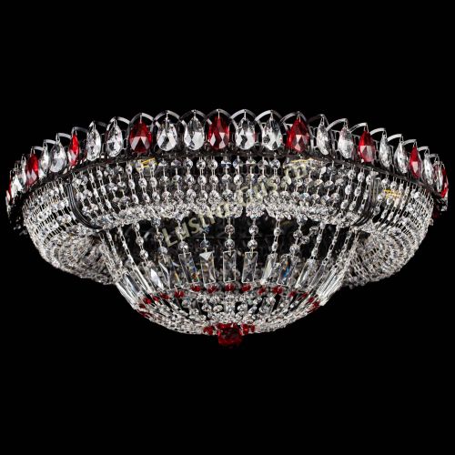 Люстра Кольцо Классика №8 Черная с красными подвесками в Магнитогорске Люстра Кольцо Классика №8 Черная с красными подвесками в Магнитогорске