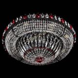 Люстра Кольцо Классика №8 Черная с красными подвесками в Магнитогорске Люстра Кольцо Классика №8 Черная с красными подвесками в Магнитогорске