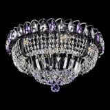 Люстра Кольцо Классика Черная с фиолетовыми подвесками в Магнитогорске Люстра Кольцо Классика Черная с фиолетовыми подвесками в Магнитогорске