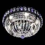 Люстра Кольцо Классика Черная с фиолетовыми подвесками в Магнитогорске Люстра Кольцо Классика Черная с фиолетовыми подвесками в Магнитогорске