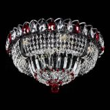 Люстра Кольцо Классика Черная с красными подвесками в Магнитогорске Люстра Кольцо Классика Черная с красными подвесками в Магнитогорске