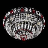 Люстра Кольцо Классика Черная с красными подвесками в Магнитогорске Люстра Кольцо Классика Черная с красными подвесками в Магнитогорске