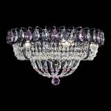 Люстра Кольцо Классика Черная с розовыми подвесками в Магнитогорске Люстра Кольцо Классика Черная с розовыми подвесками в Магнитогорске