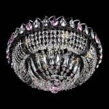 Люстра Кольцо Классика Черная с розовыми подвесками в Магнитогорске Люстра Кольцо Классика Черная с розовыми подвесками в Магнитогорске