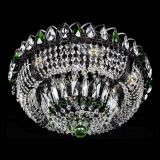 Люстра Кольцо Классика Черная с зелеными подвесками в Магнитогорске Люстра Кольцо Классика Черная с зелеными подвесками в Магнитогорске