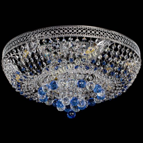 Люстра Кольцо Венеция №44 синяя в Магнитогорске Гусь Хрустальный