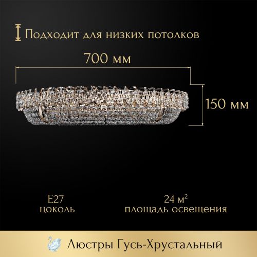 Люстра Кольцо оптикон в Магнитогорске Гусь Хрустальный