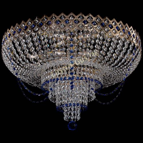 Люстра Корона №11 синяя в Магнитогорске Гусь Хрустальный