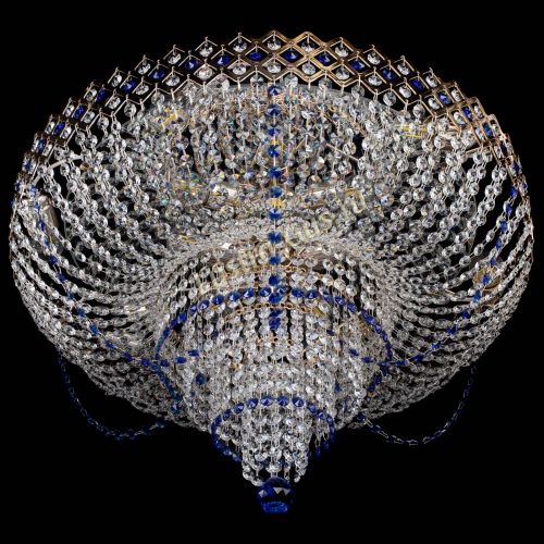 Люстра Корона №11 синяя в Магнитогорске Гусь Хрустальный