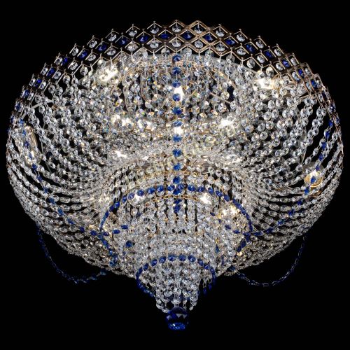Люстра Корона №11 синяя в Магнитогорске Гусь Хрустальный