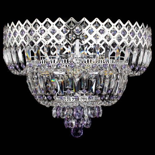 Люстра Корона №5 фиолетовая в Магнитогорске Гусь Хрустальный