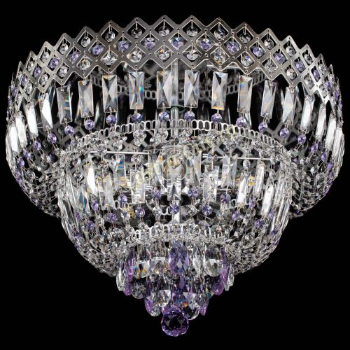 Люстра Корона №5 фиолетовая в Магнитогорске Гусь Хрустальный