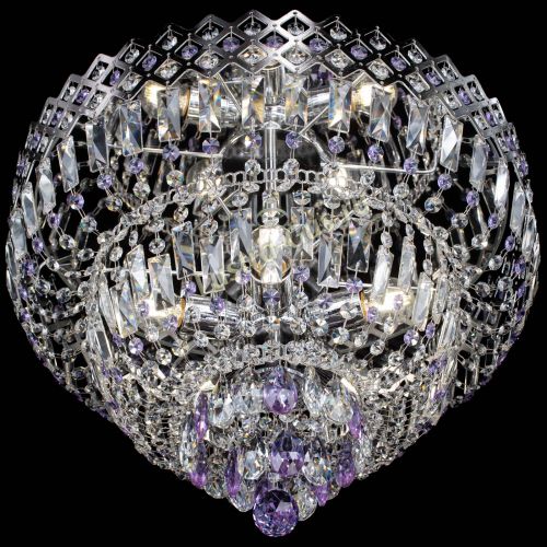 Люстра Корона №5 фиолетовая в Магнитогорске Гусь Хрустальный