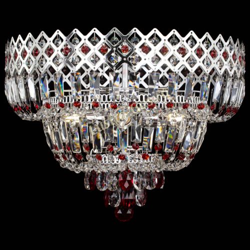 Люстра Корона №5 красная в Магнитогорске Гусь Хрустальный