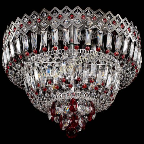 Люстра Корона №5 красная в Магнитогорске Гусь Хрустальный