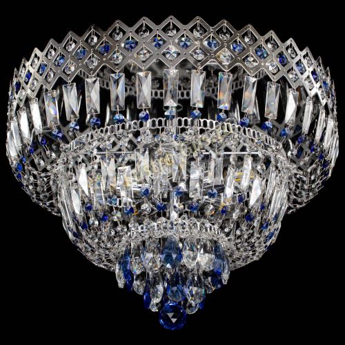 Люстра Корона №5 синяя в Магнитогорске Гусь Хрустальный