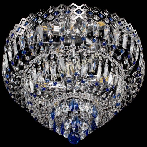 Люстра Корона №5 синяя в Магнитогорске Гусь Хрустальный