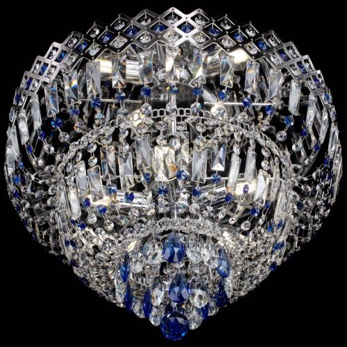 Люстра Корона №5 синяя в Магнитогорске Гусь Хрустальный