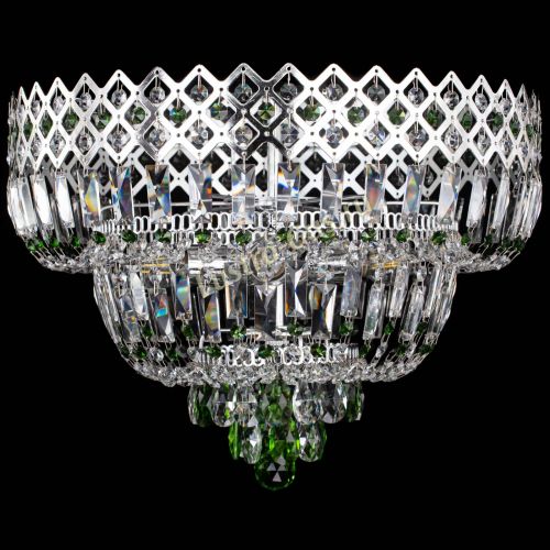 Люстра Корона №5 зеленая в Магнитогорске Гусь Хрустальный