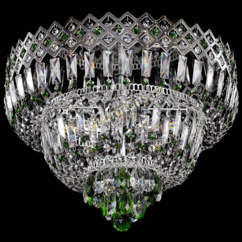 Люстра Корона №5 зеленая в Магнитогорске Гусь Хрустальный