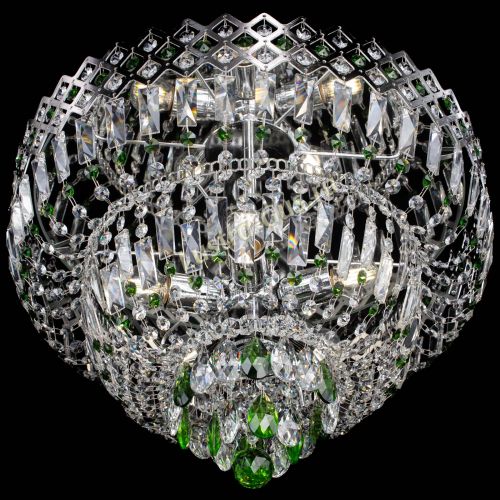 Люстра Корона №5 зеленая в Магнитогорске Гусь Хрустальный