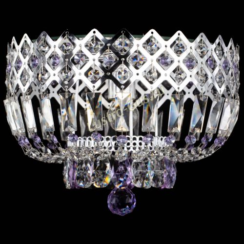 Люстра Корона пластинка №1 фиолетовая в Магнитогорске Гусь Хрустальный